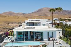 Villa Amy is a luxurious holiday home with heated private pool and sea view. Near centre of Puerto Calero, Lanzarote