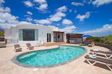 Villa Jane is a luxurious holiday home with heated private pool and panoramic sea view in Puerto Calero, Lanzarote