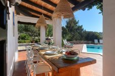 Casa Lila is a stylish holiday home with pool, garden and privacy walking distance of San Carlos, Ibiza
