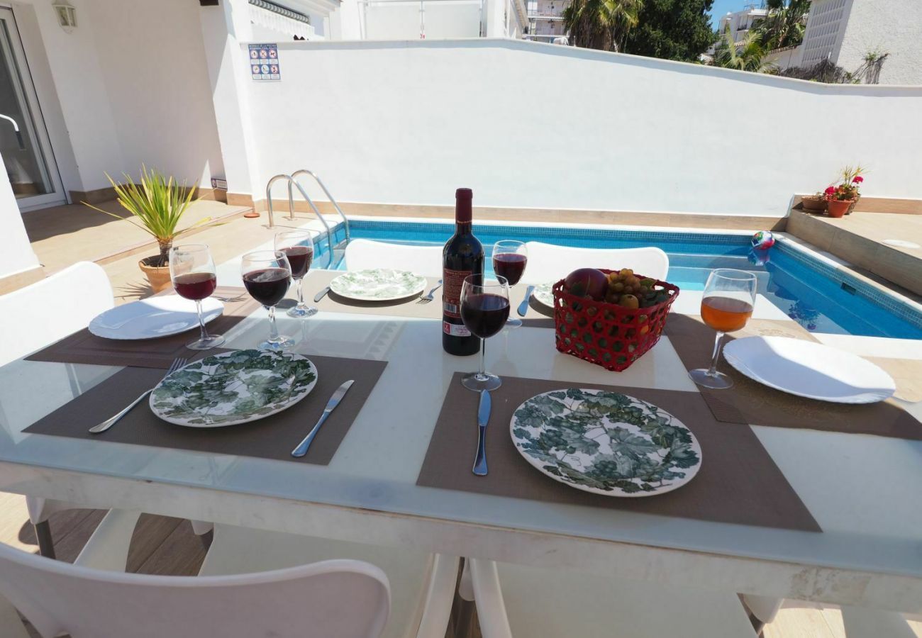 Villa Petunia with private pool. Within walking distance of centre and beach. In Nerja. Andalusia