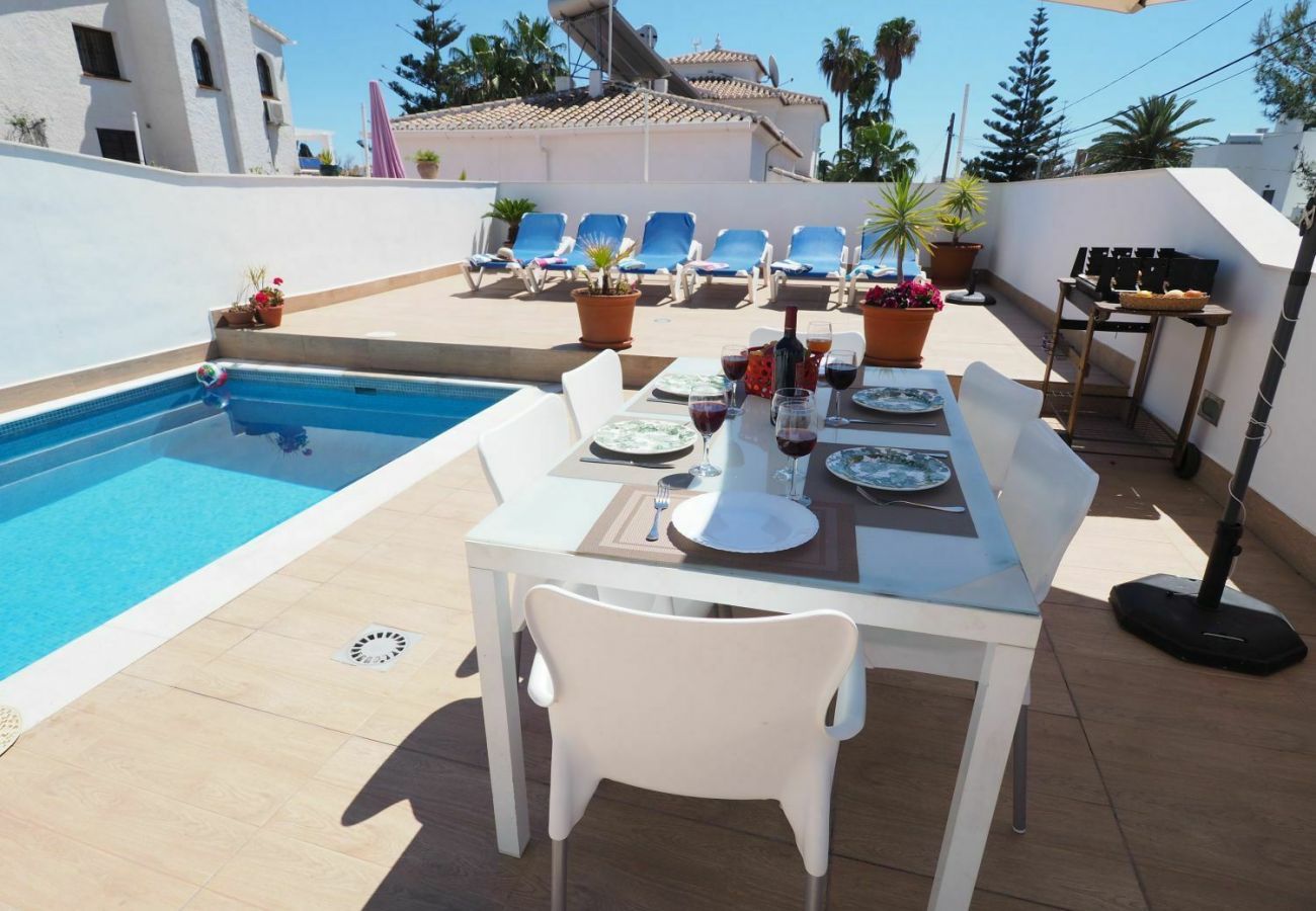 Villa Petunia with private pool. Within walking distance of centre and beach. In Nerja. Andalusia