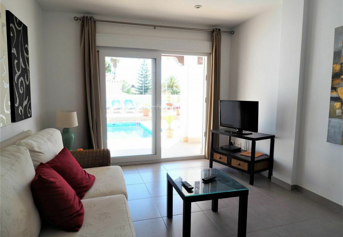 Villa Petunia with private pool. Within walking distance of centre and beach. In Nerja. Andalusia