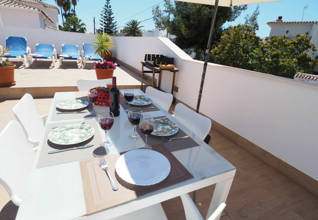 Villa Petunia with private pool. Within walking distance of centre and beach. In Nerja. Andalusia