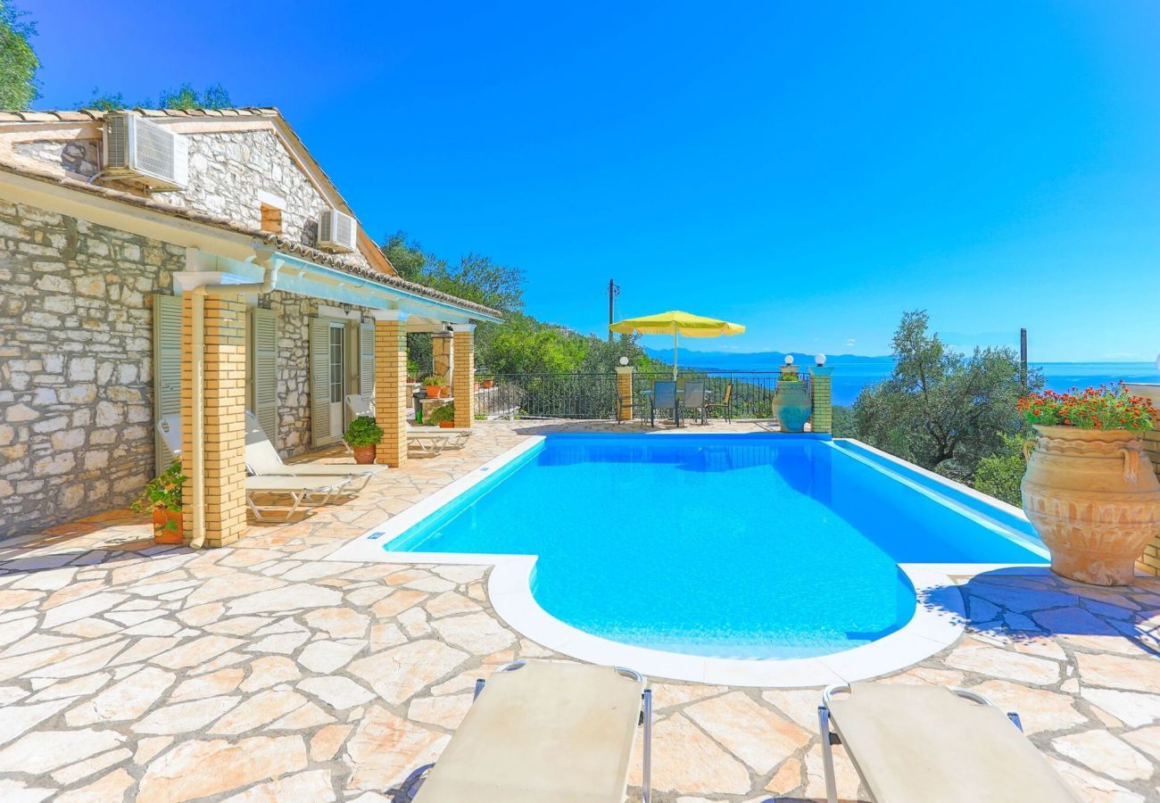 Villa Nisaki | A detached villa with private pool and seaview on Corfu, Greece