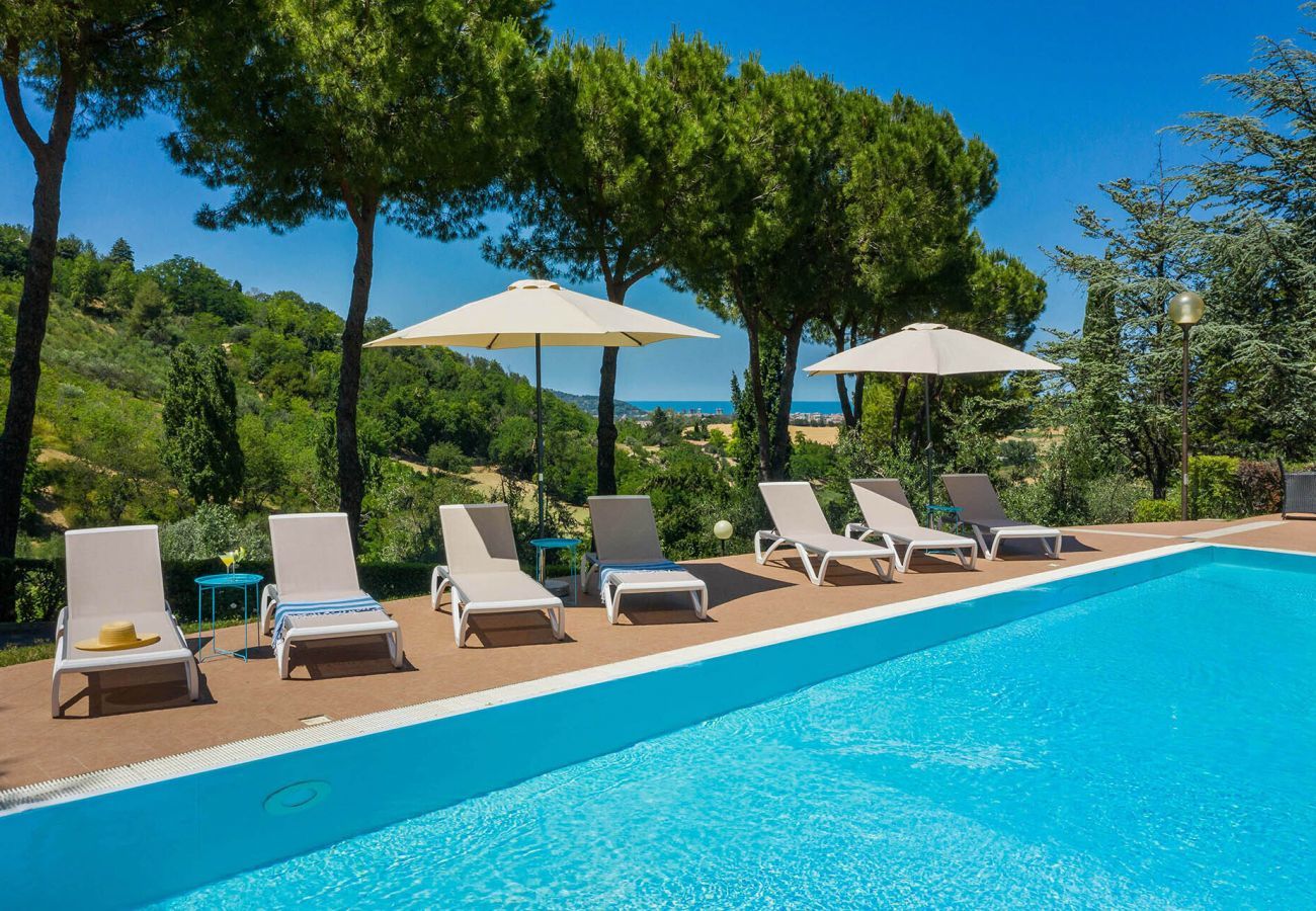 Villa Sofia is a detached villa secluded by nature with private pool and seaviews in Pesaro, Le Marche