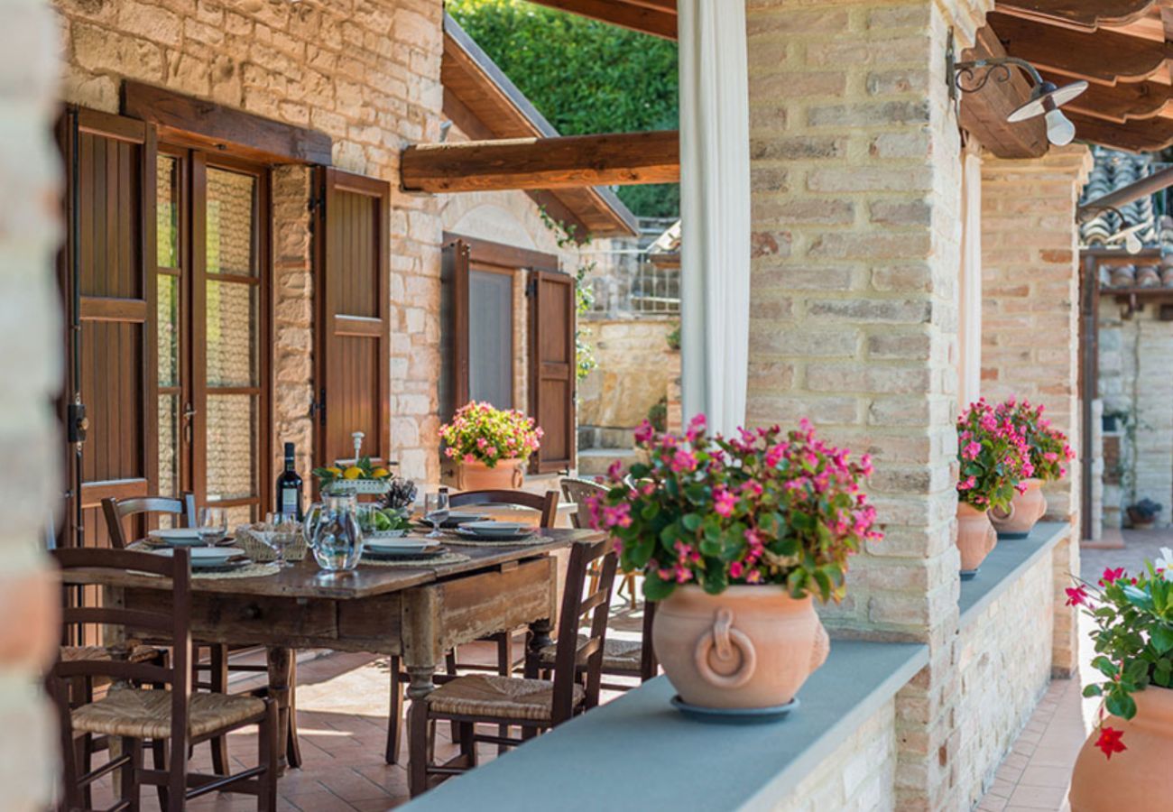 Villa Chiara is a detached villa with amazing views and private pool in Acqualagna, Le Marche