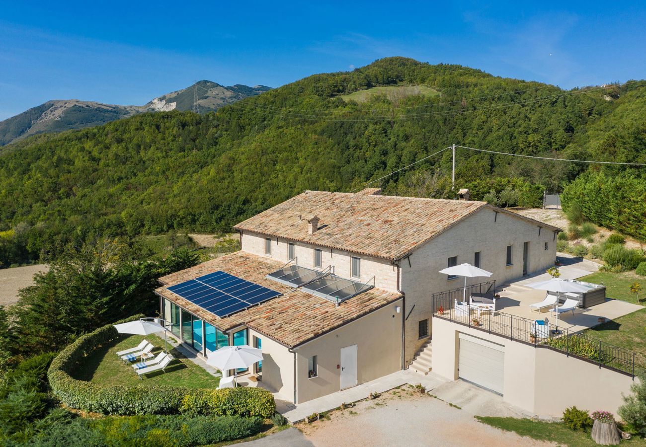 Villa Ilaria is a lovely holiday home with heated private pool and panoramic views in the nature of Cagli, Le Marche