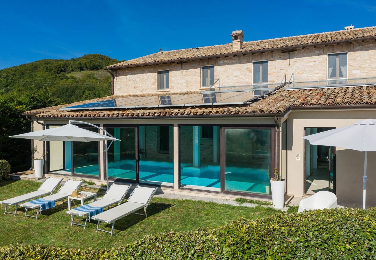 Villa Ilaria is a lovely holiday home with heated private pool and panoramic views in the nature of Cagli, Le Marche