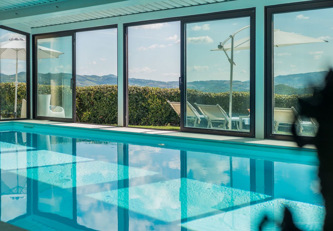 Villa Ilaria is a lovely holiday home with heated private pool and panoramic views in the nature of Cagli, Le Marche