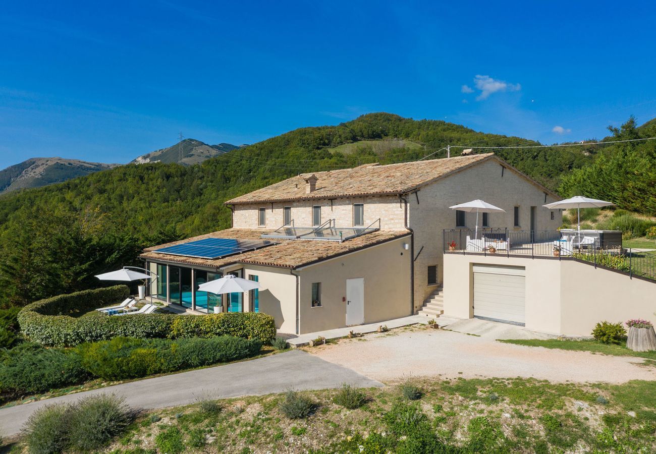 Villa Ilaria is a lovely holiday home with heated private pool and panoramic views in the nature of Cagli, Le Marche