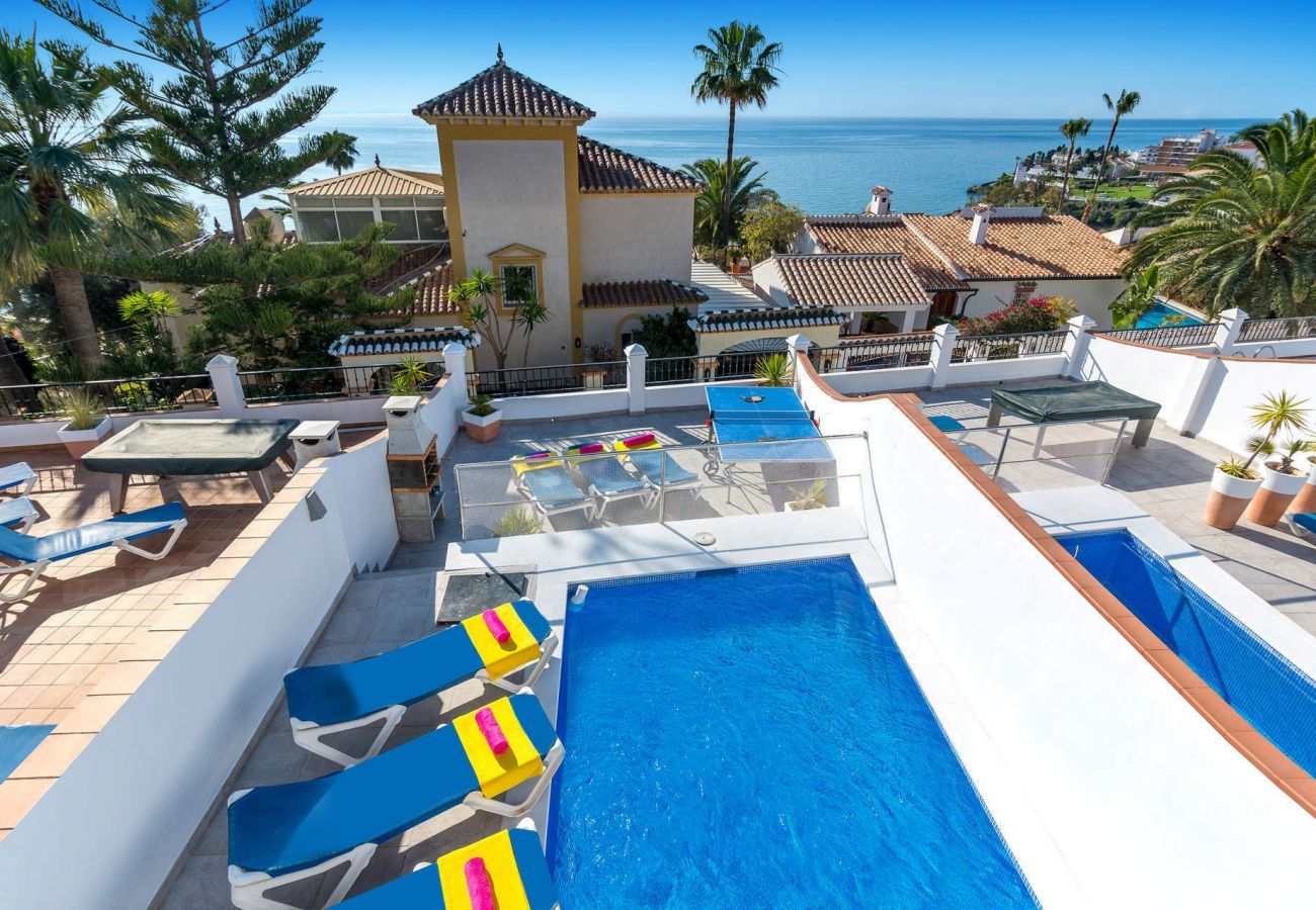 Villa Burriana Vista Mar is a semi-detached villa with private pool in Nerja, Andalusia