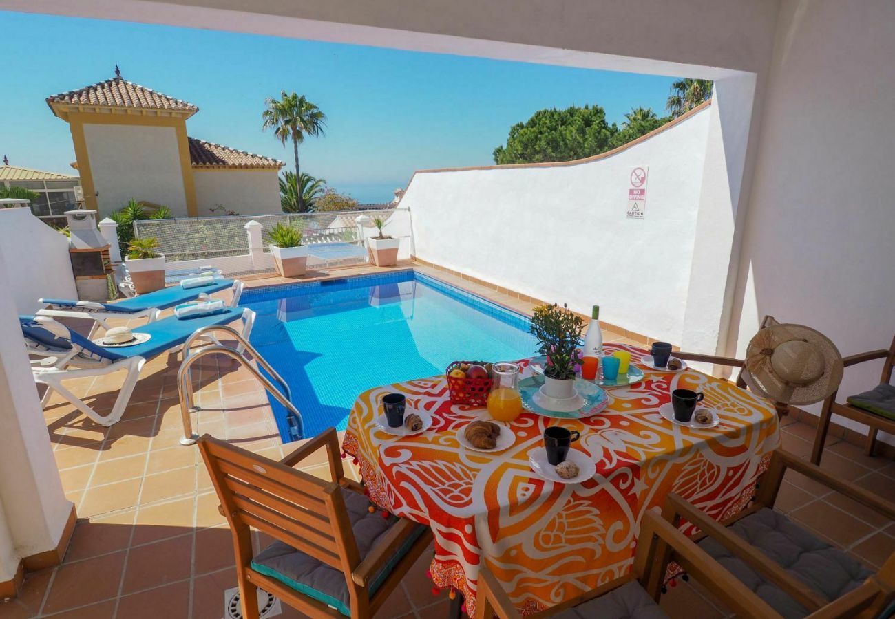 Villa Burriana Vista Mar is a semi-detached villa with private pool in Nerja, Andalusia