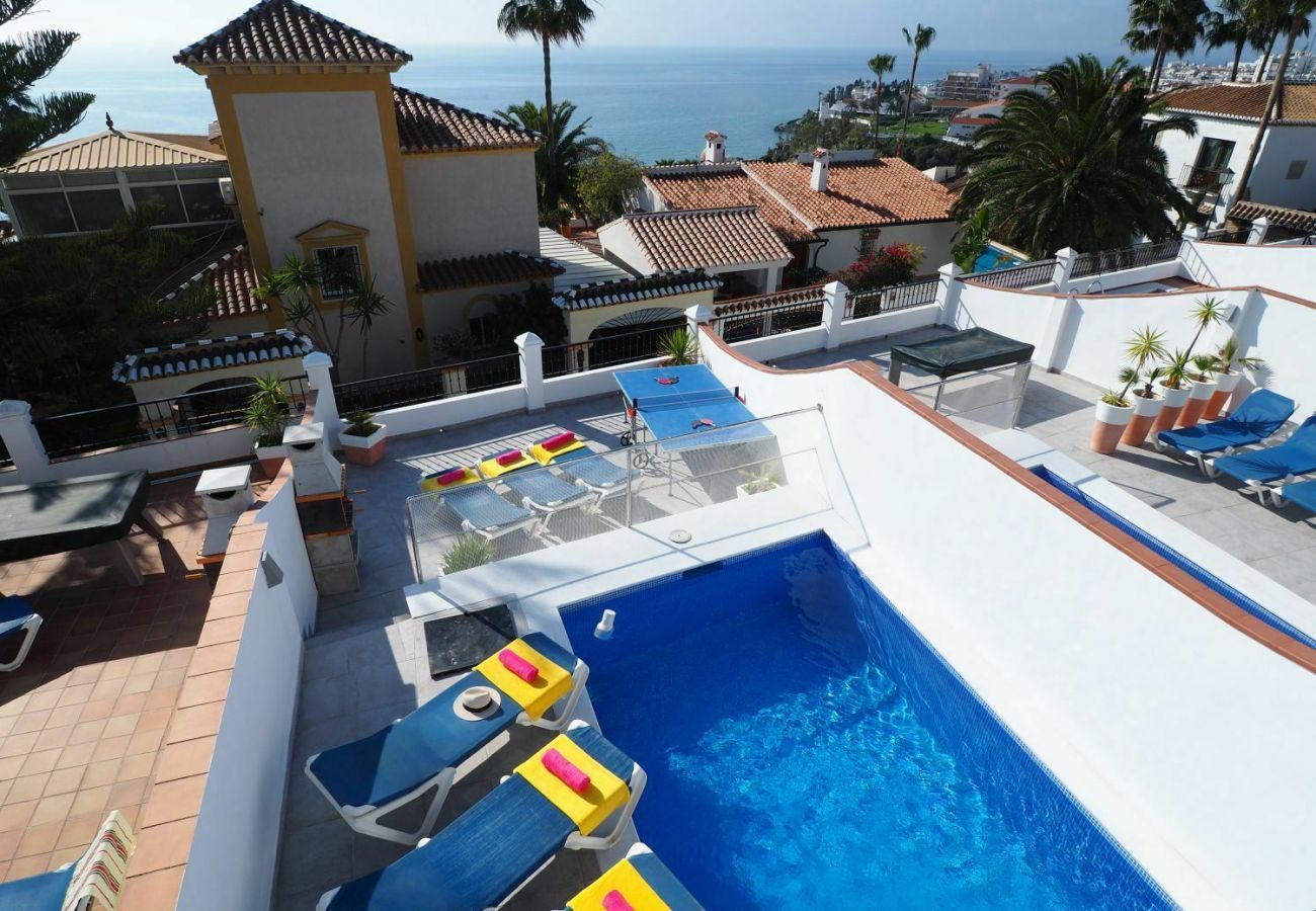 Villa Burriana Vista Mar is a semi-detached villa with private pool in Nerja, Andalusia