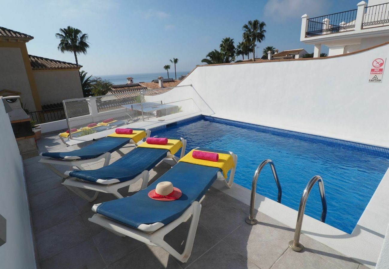 Villa Burriana Vista Mar is a semi-detached villa with private pool in Nerja, Andalusia
