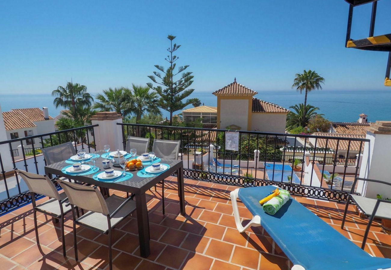 Villa Burriana Vista Mar is a semi-detached villa with private pool in Nerja, Andalusia