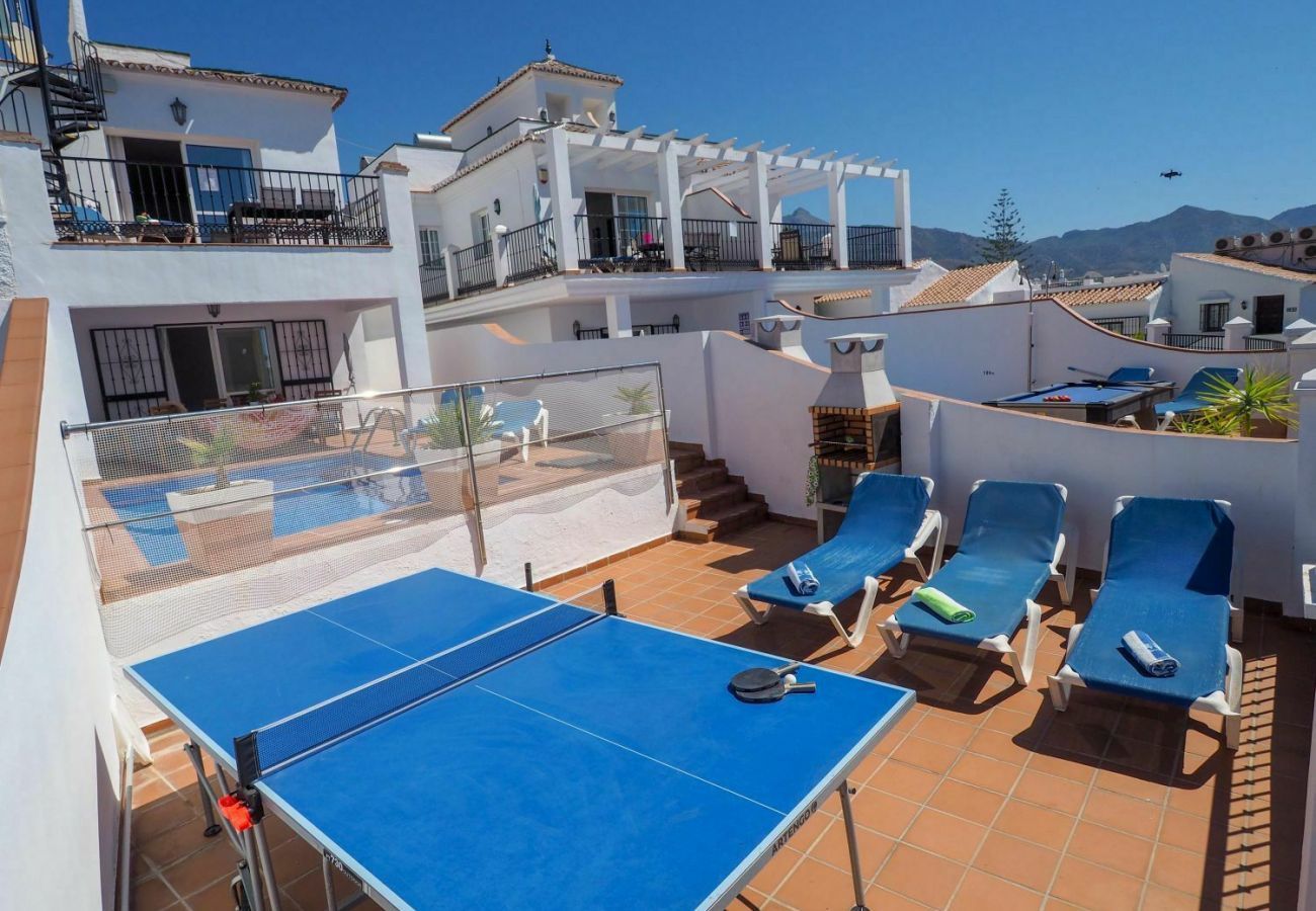 Villa Burriana Vista Mar is a semi-detached villa with private pool in Nerja, Andalusia