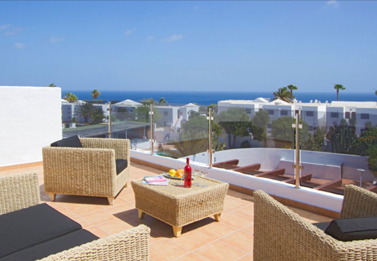 Villa Lexy is a holiday home with heated private pool and seaview in Los Mojones, Puerto del Carmen, Lanzarote