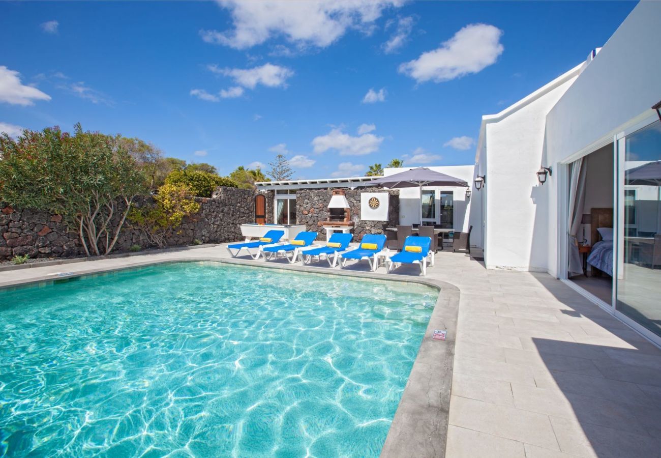 Villa Lola is a large holiday villa with heated private pool and privacy in Puerto del Carmen, Lanzarote