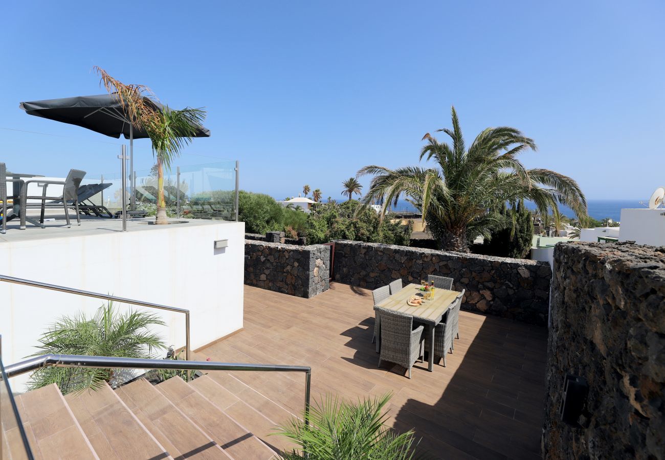 Villa June is luxurious holiday villa with heated private pool and sea view. Great location in Puerto del Carmen, Lanzarote