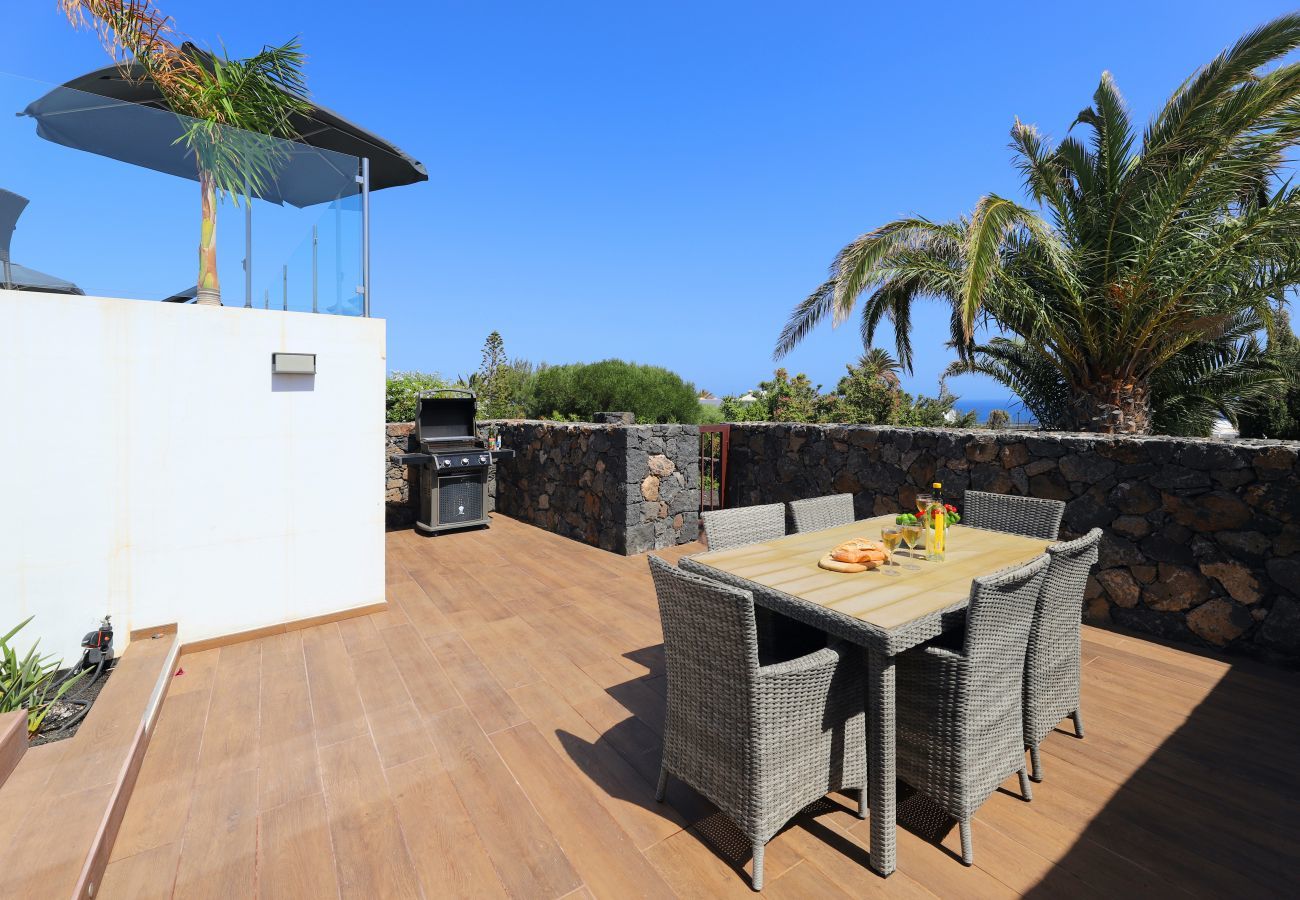 Villa June is luxurious holiday villa with heated private pool and sea view. Great location in Puerto del Carmen, Lanzarote