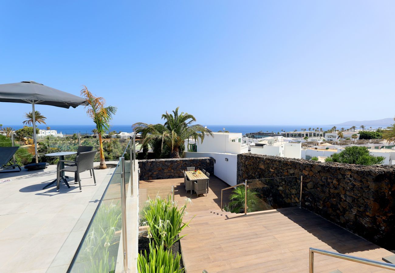 Villa June is luxurious holiday villa with heated private pool and sea view. Great location in Puerto del Carmen, Lanzarote