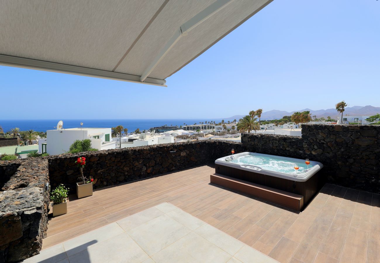 Villa June is luxurious holiday villa with heated private pool and sea view. Great location in Puerto del Carmen, Lanzarote