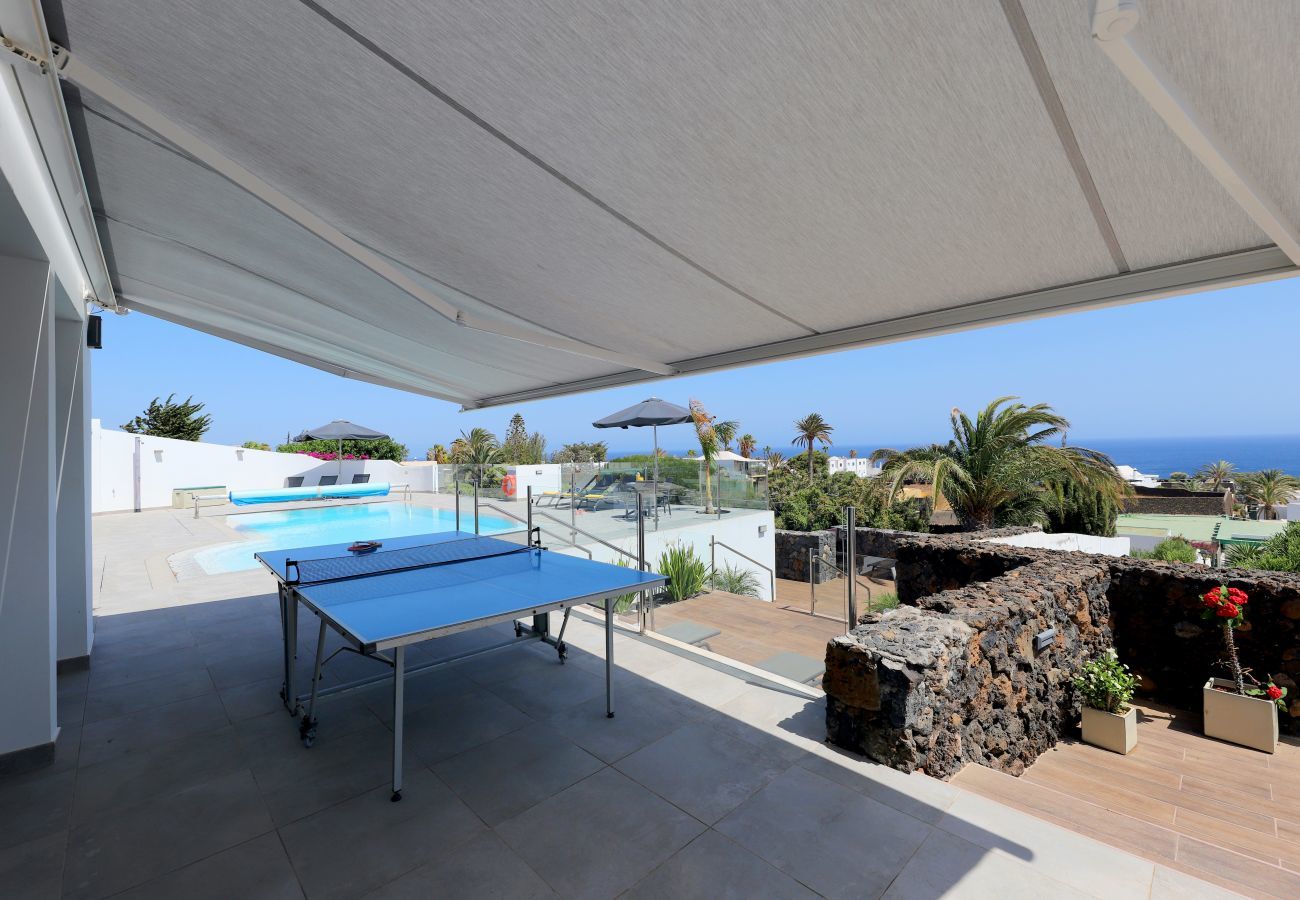 Villa June is luxurious holiday villa with heated private pool and sea view. Great location in Puerto del Carmen, Lanzarote