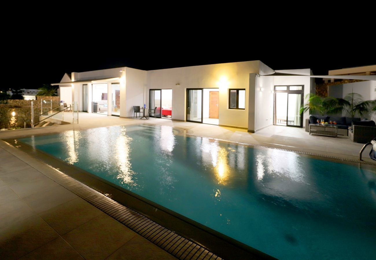 Villa June is luxurious holiday villa with heated private pool and sea view. Great location in Puerto del Carmen, Lanzarote