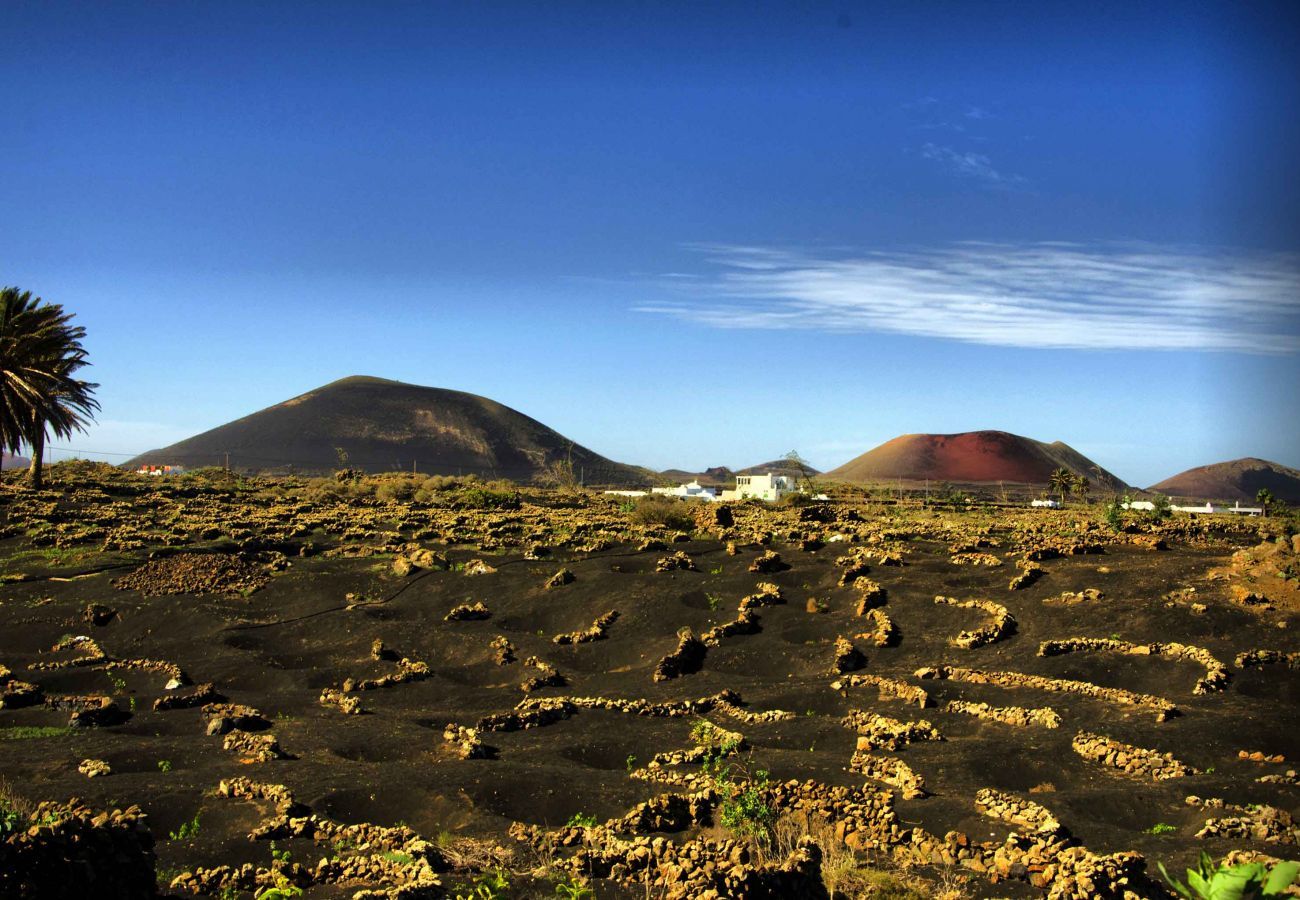 Villa Masdache is a lovely holiday home with large, tropical garden and volcano views in Masdache, Lanzarote