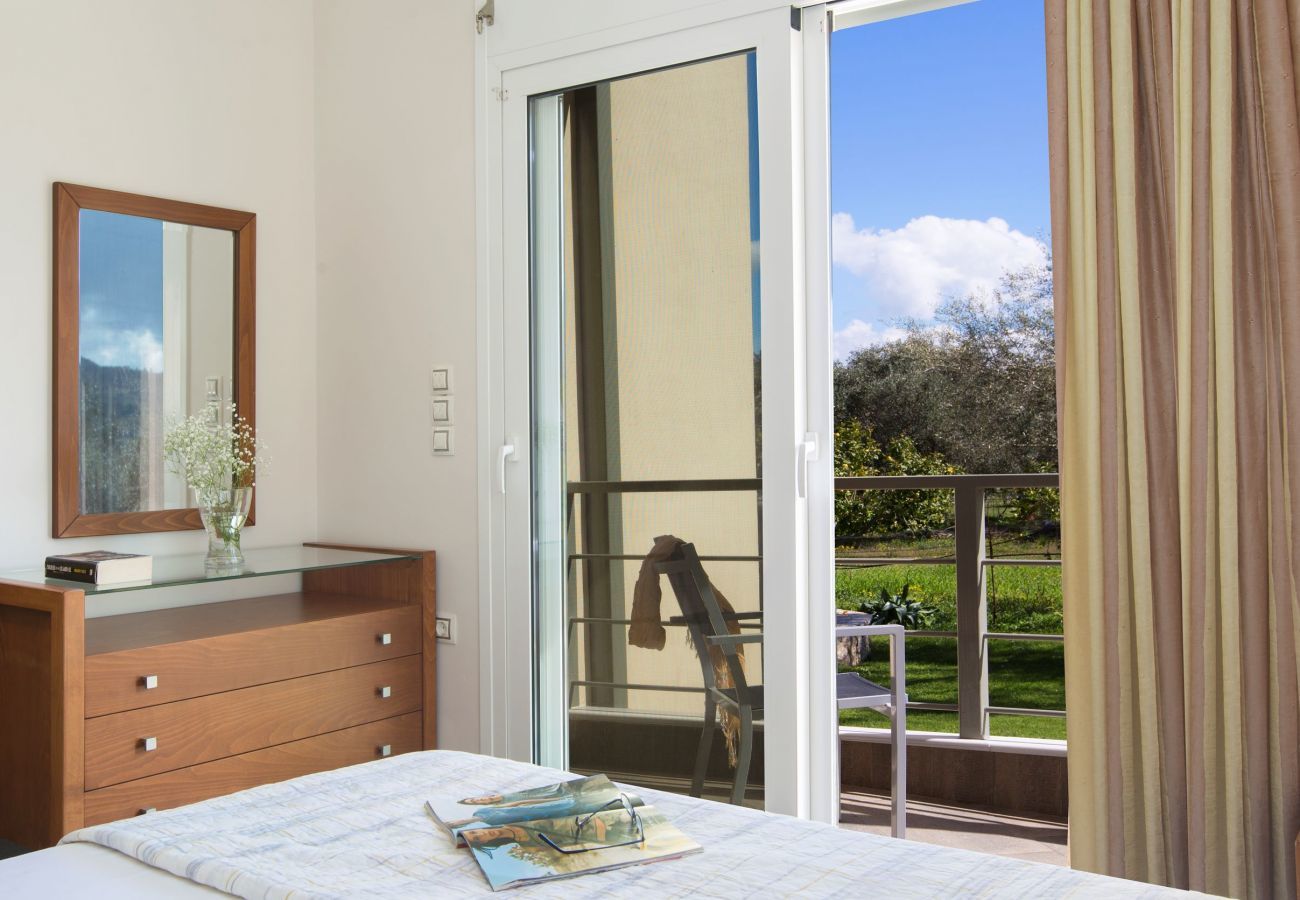 Villa Elionas is a modern, child-friendly holiday villa with olive garden and private pool in Lefkada City, Lefkada