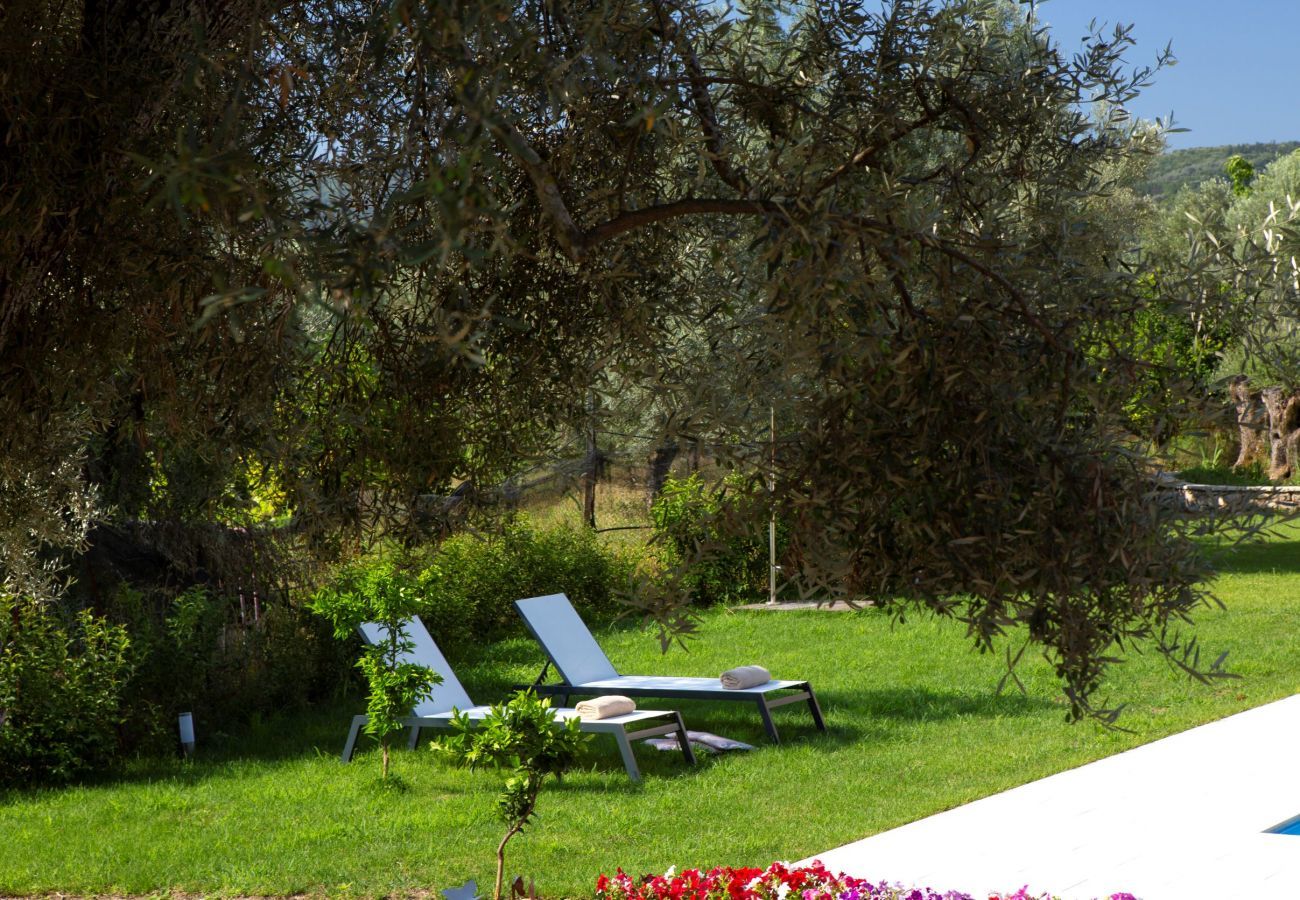 Villa Elionas is a modern, child-friendly holiday villa with olive garden and private pool in Lefkada City, Lefkada