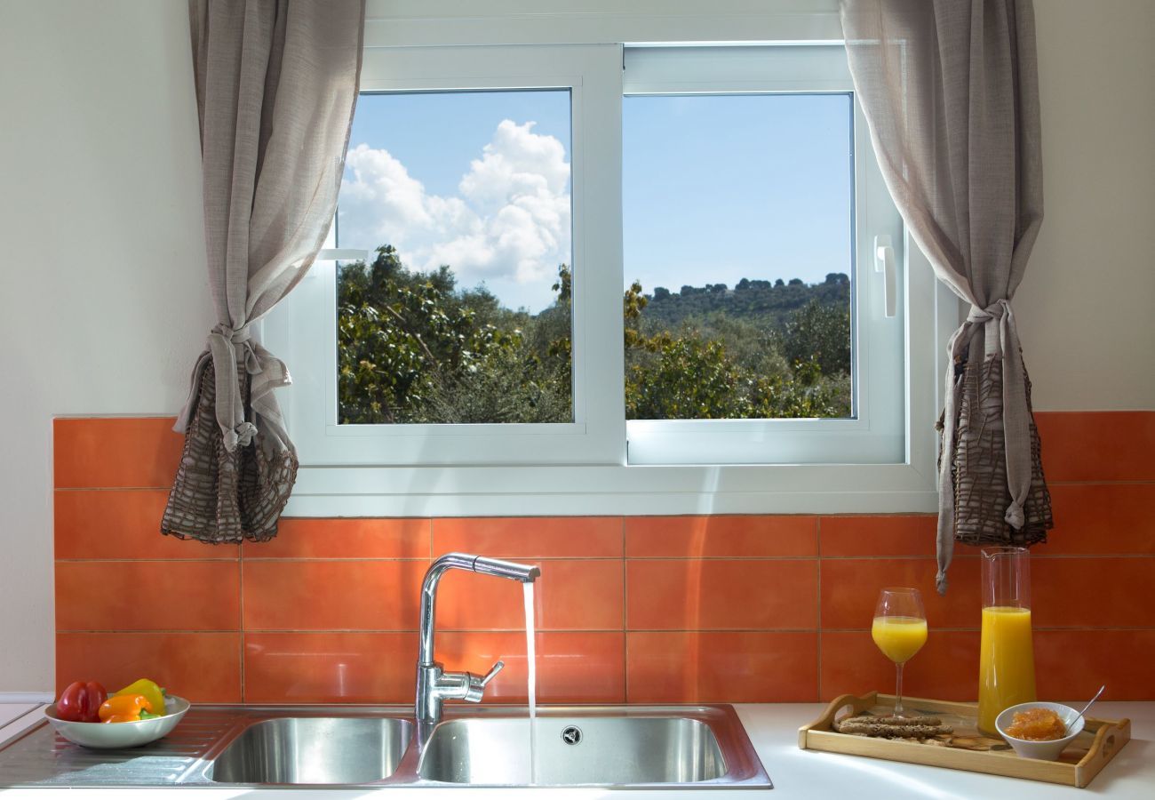 Villa Elionas is a modern, child-friendly holiday villa with olive garden and private pool in Lefkada City, Lefkada