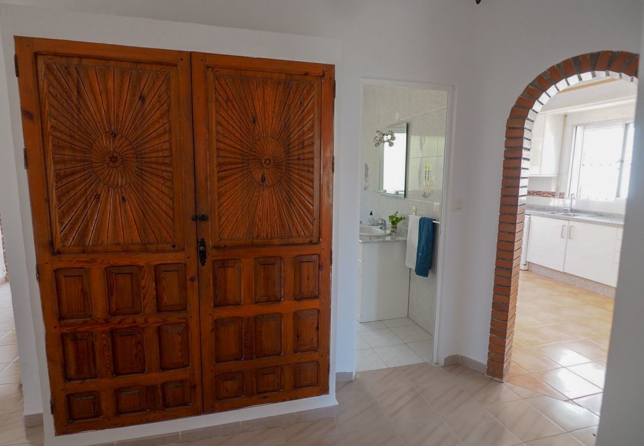 Casa Naranja is a one-level holiday home with garden, private pool and sea view. Near centre and beach in Nerja, Spain