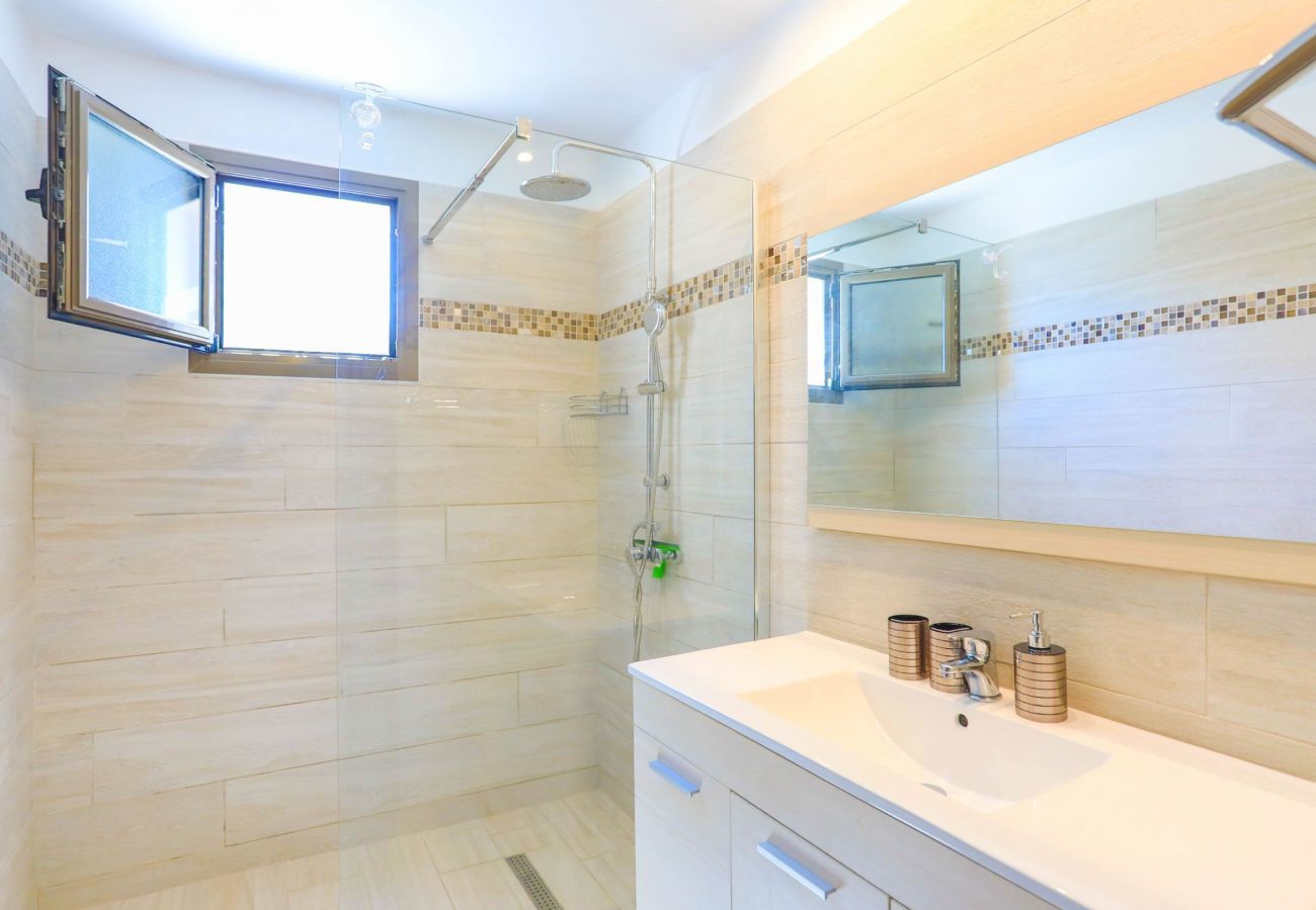 Villa Krouzeri is a detached villa with private pool and panoramic sea view in Agni Bay, Corfu