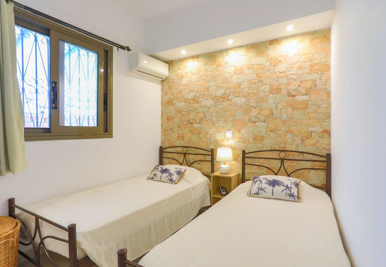 Villa Krouzeri is a detached villa with private pool and panoramic sea view in Agni Bay, Corfu
