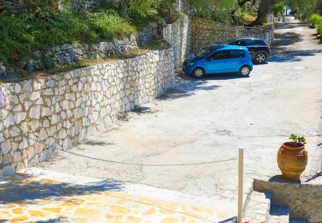Villa Krouzeri is a detached villa with private pool and panoramic sea view in Agni Bay, Corfu