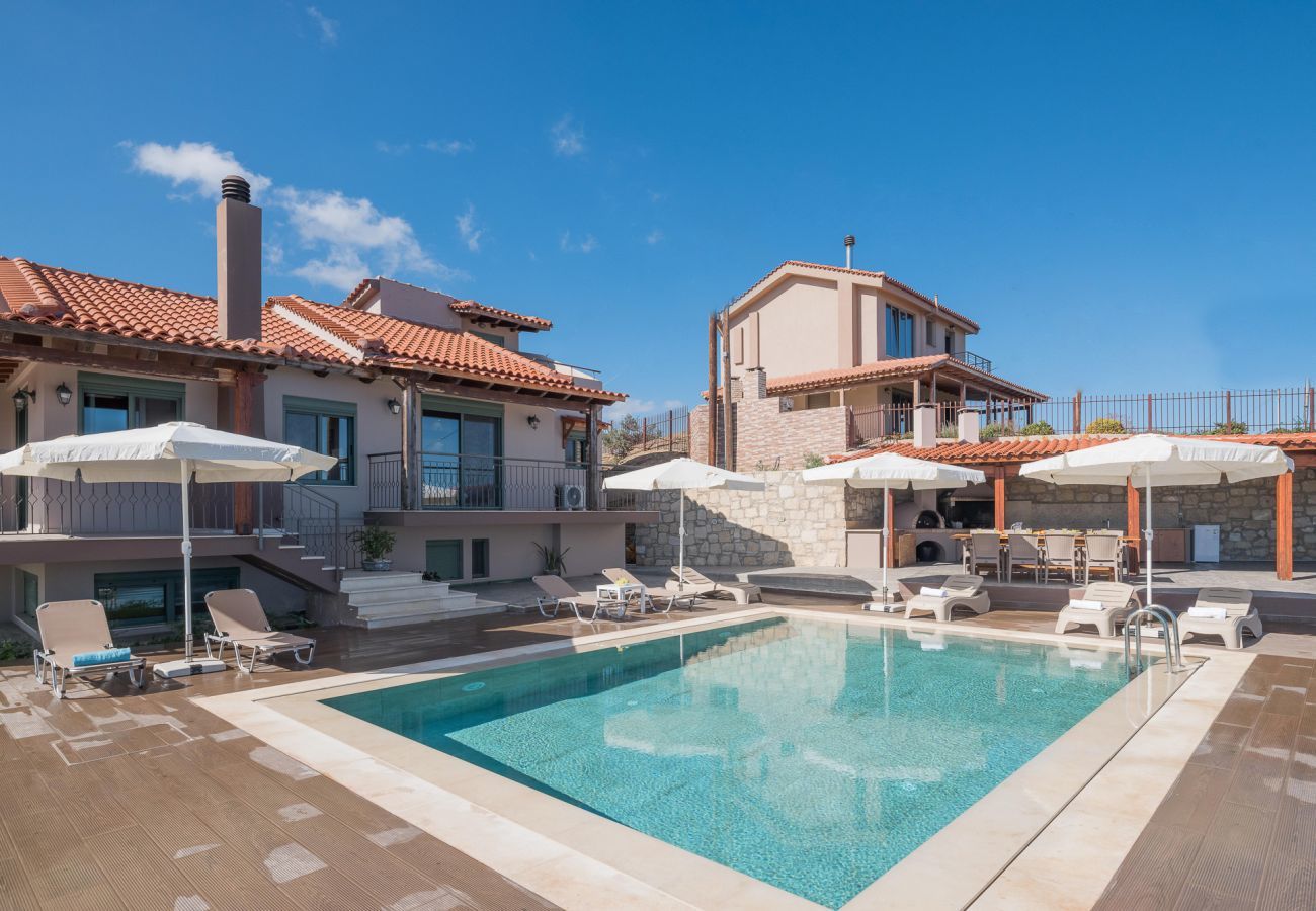 Villa Harmonia is a cozy detached villa with private pool and panoramic view over the sea in Lygaria, Crete