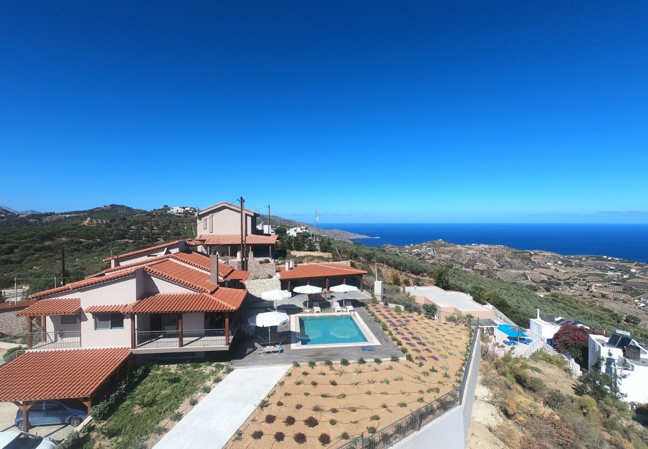 Villa Harmonia is a cozy detached villa with private pool and panoramic view over the sea in Lygaria, Crete
