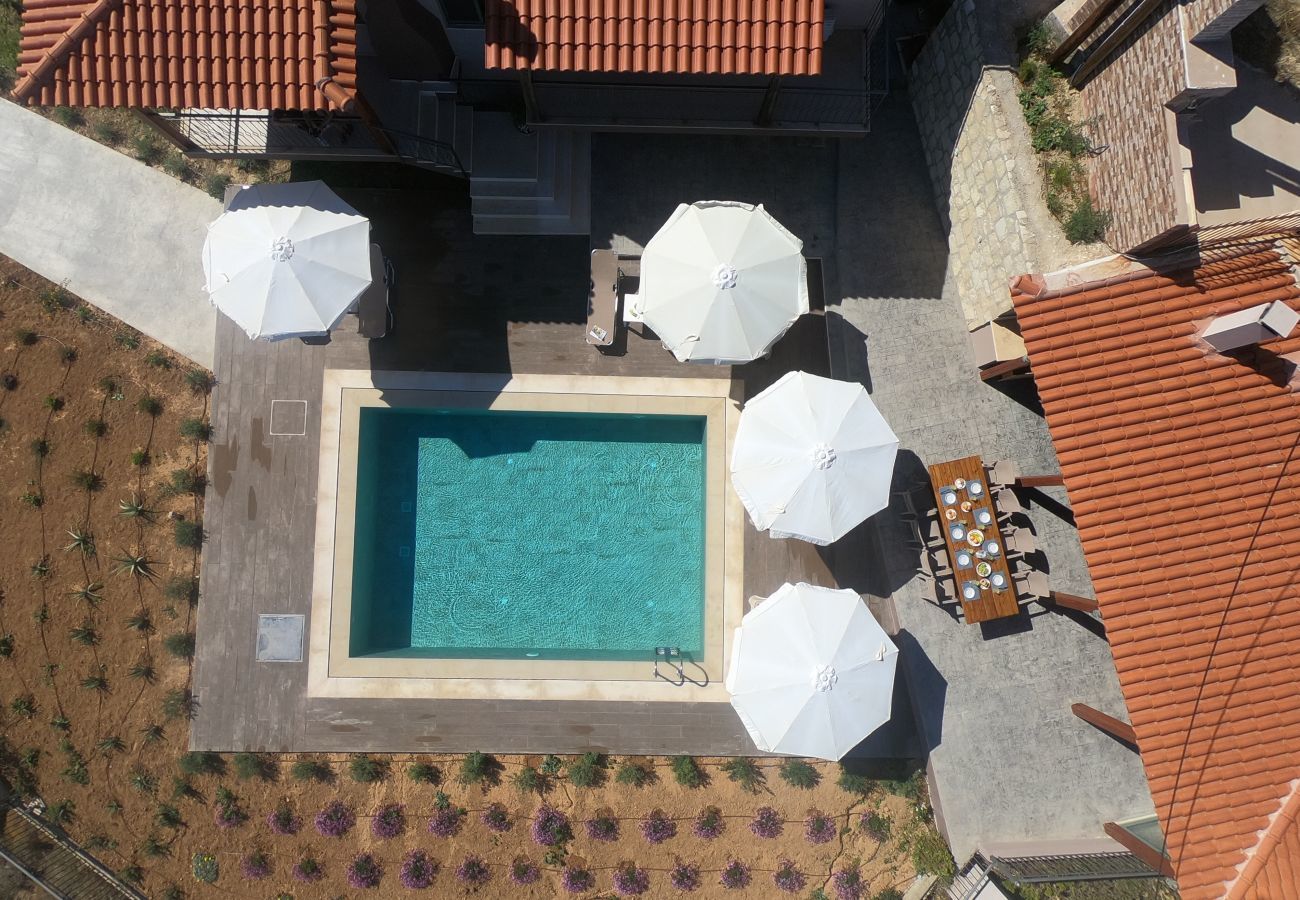 Villa Harmonia is a cozy detached villa with private pool and panoramic view over the sea in Lygaria, Crete