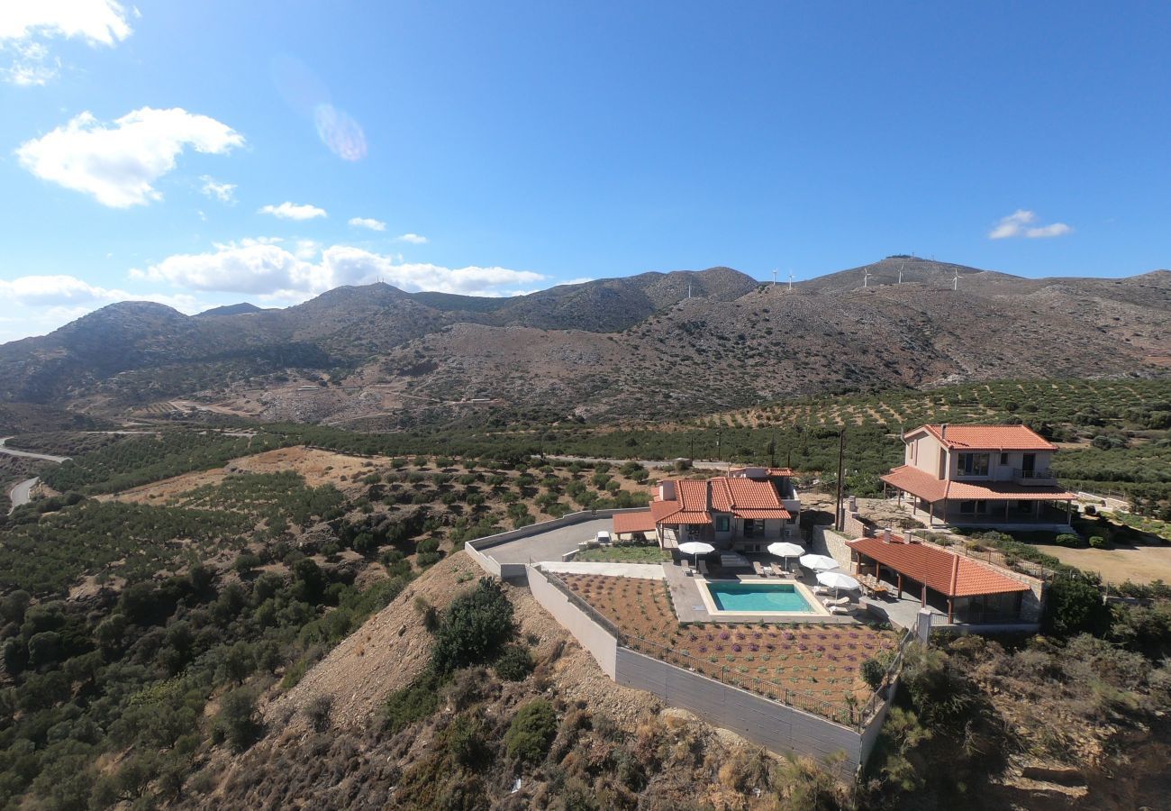 Villa Harmonia is a cozy detached villa with private pool and panoramic view over the sea in Lygaria, Crete