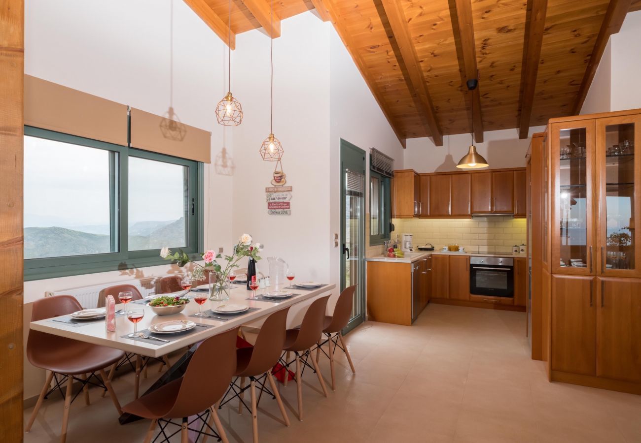 Villa Harmonia is a cozy detached villa with private pool and panoramic view over the sea in Lygaria, Crete