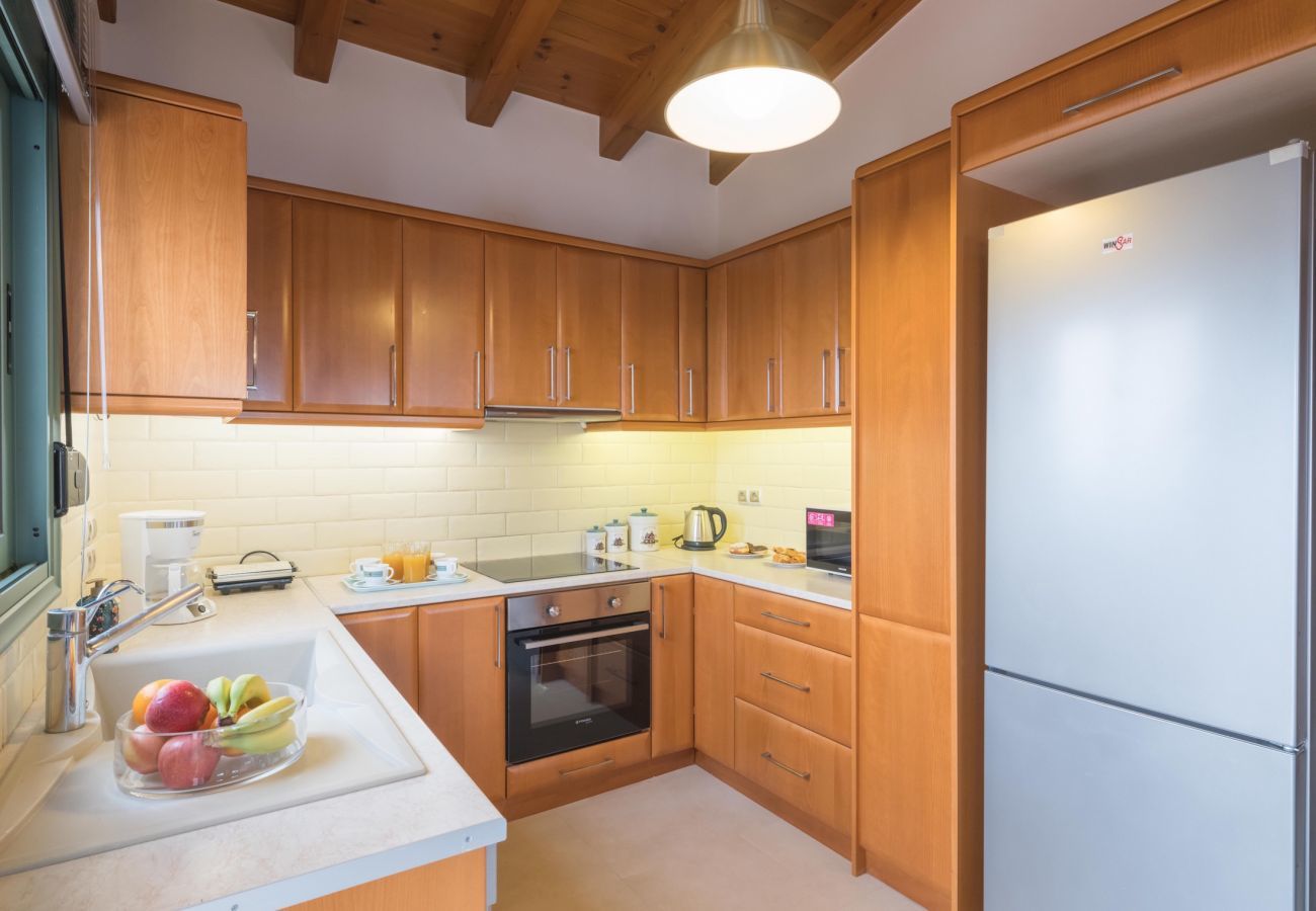 Villa Harmonia is a cozy detached villa with private pool and panoramic view over the sea in Lygaria, Crete