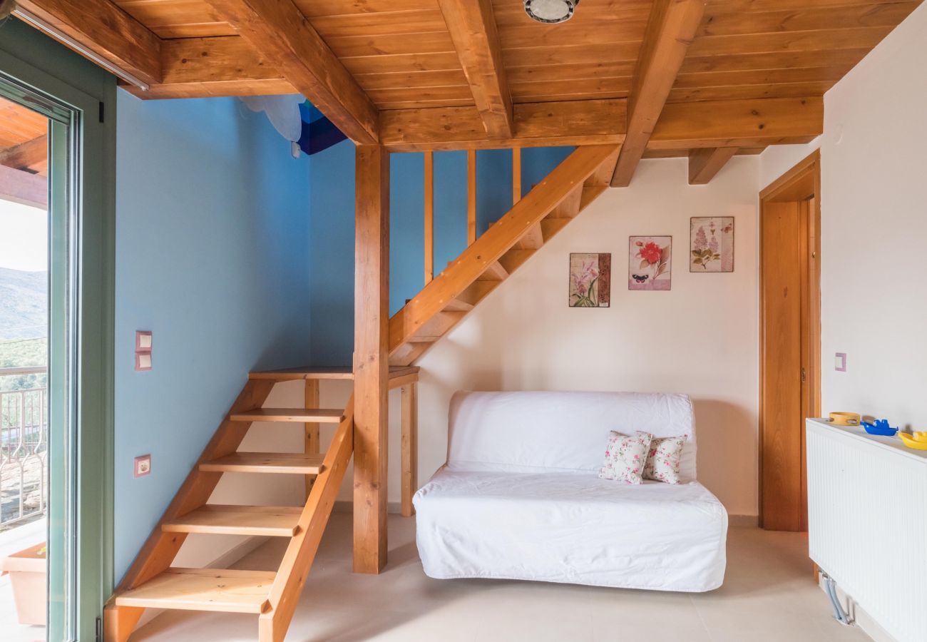 Villa Harmonia is a cozy detached villa with private pool and panoramic view over the sea in Lygaria, Crete