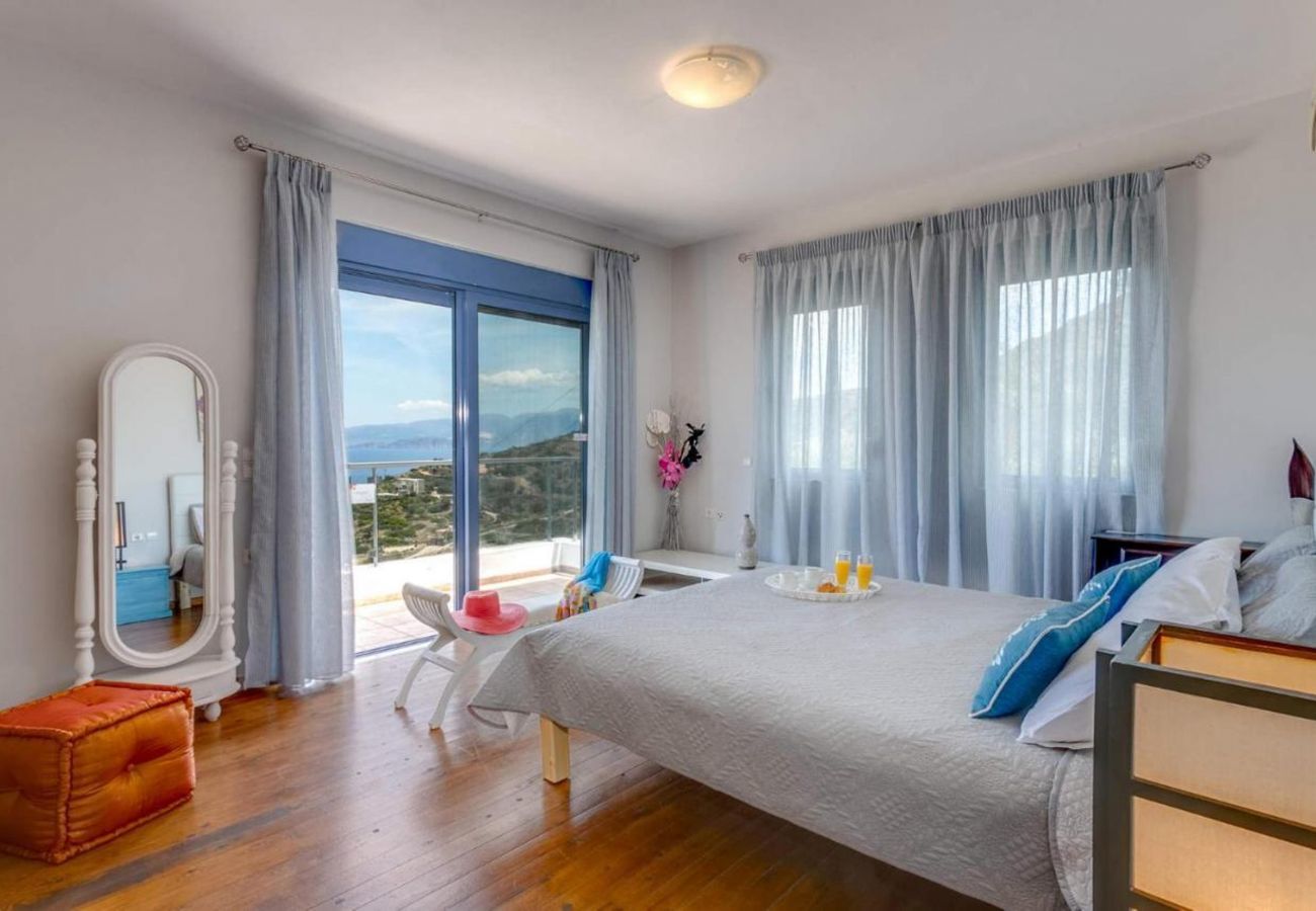 Villa Elounda is a detached villa with private pool and panoramic view over the sea located on a mountain in Elounda, Crete