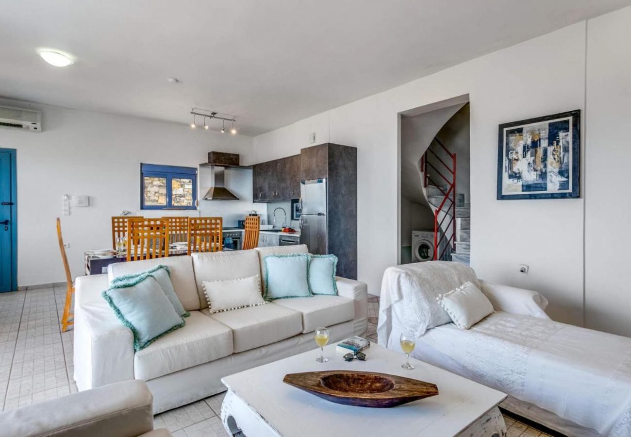 Villa Elounda is a detached villa with private pool and panoramic view over the sea located on a mountain in Elounda, Crete