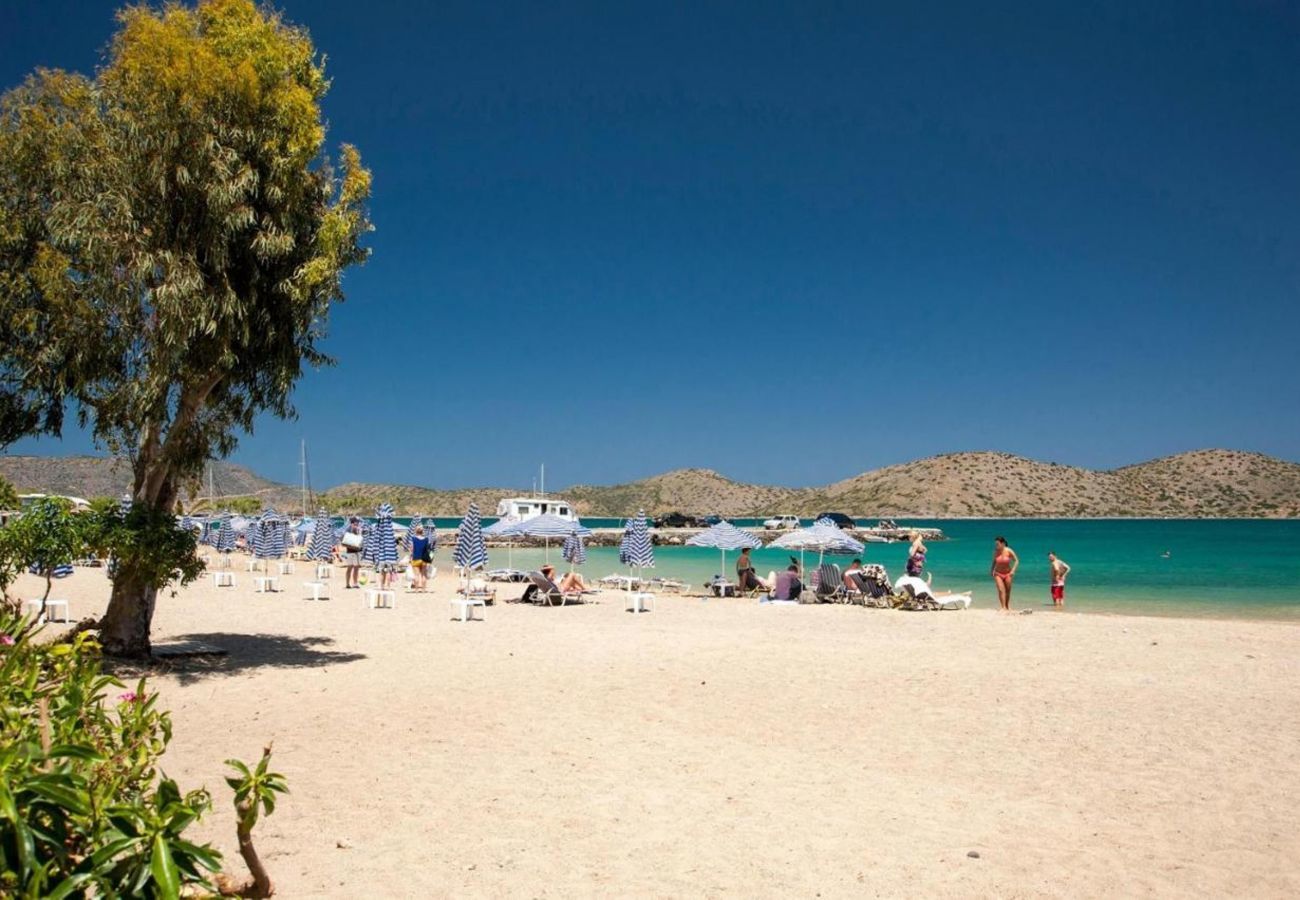 Villa Elounda is a detached villa with private pool and panoramic view over the sea located on a mountain in Elounda, Crete