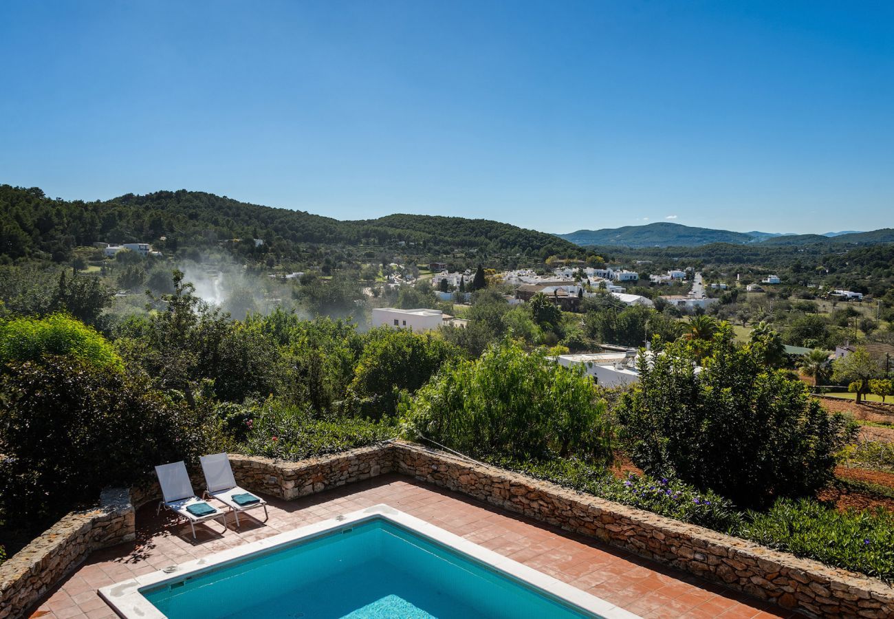 Casa Lila is a stylish holiday home with pool, garden and privacy walking distance of San Carlos, Ibiza