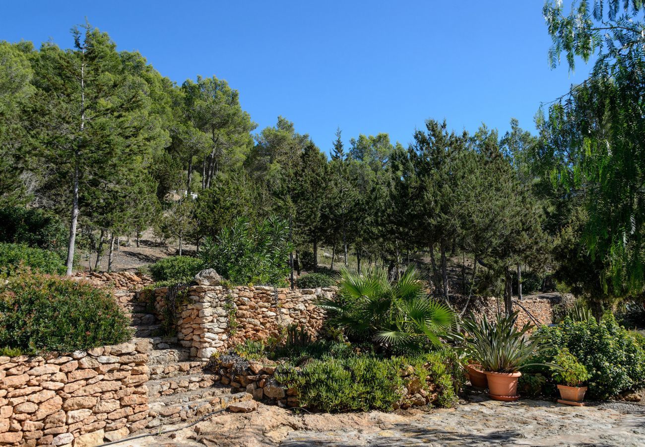 Casa Lila is a stylish holiday home with pool, garden and privacy walking distance of San Carlos, Ibiza