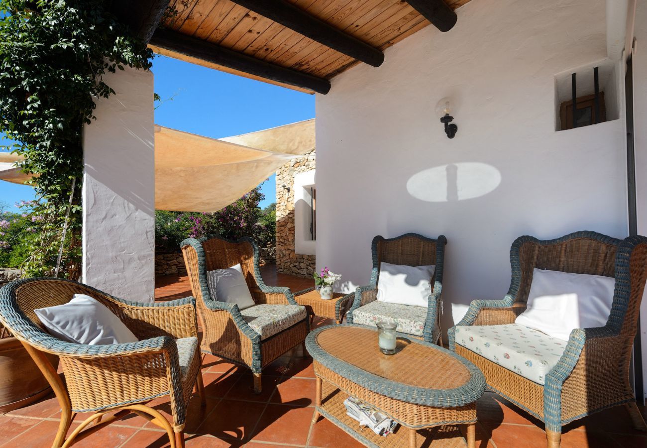 Casa Lila is a stylish holiday home with pool, garden and privacy walking distance of San Carlos, Ibiza
