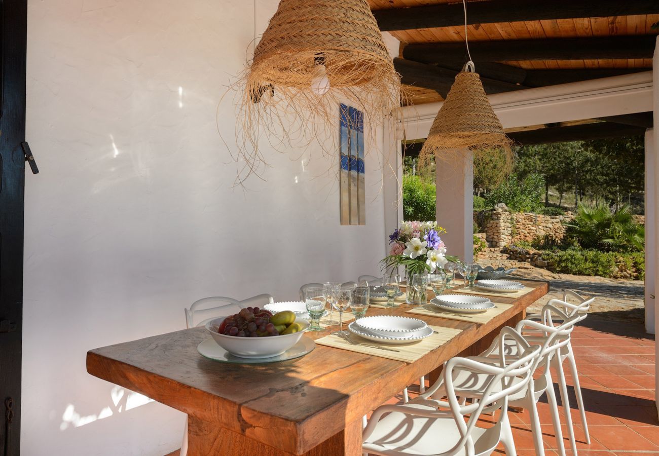 Casa Lila is a stylish holiday home with pool, garden and privacy walking distance of San Carlos, Ibiza